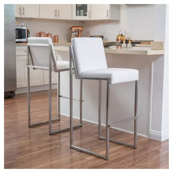 Set of 2 29.50" Vasilus Bonded Leather Barstool - Christopher Knight Home