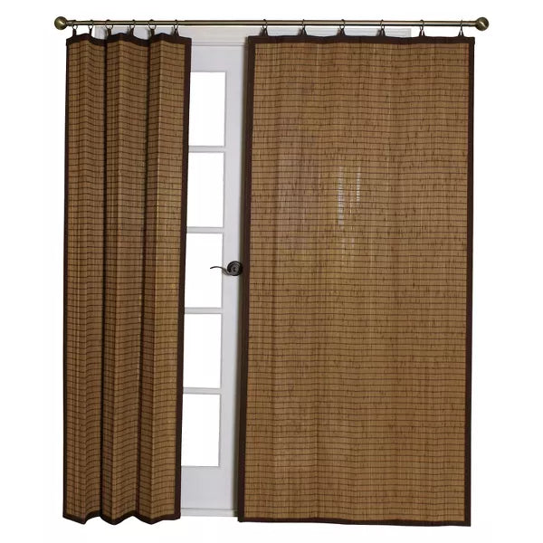 1pc 40"x63" Light Filtering Rayon From Bamboo Window Curtain Panel - Versailles Home