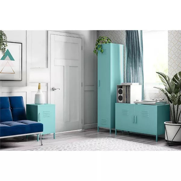 Cache Single Metal Locker Storage Cabinet - Novogratz (Color Mint)