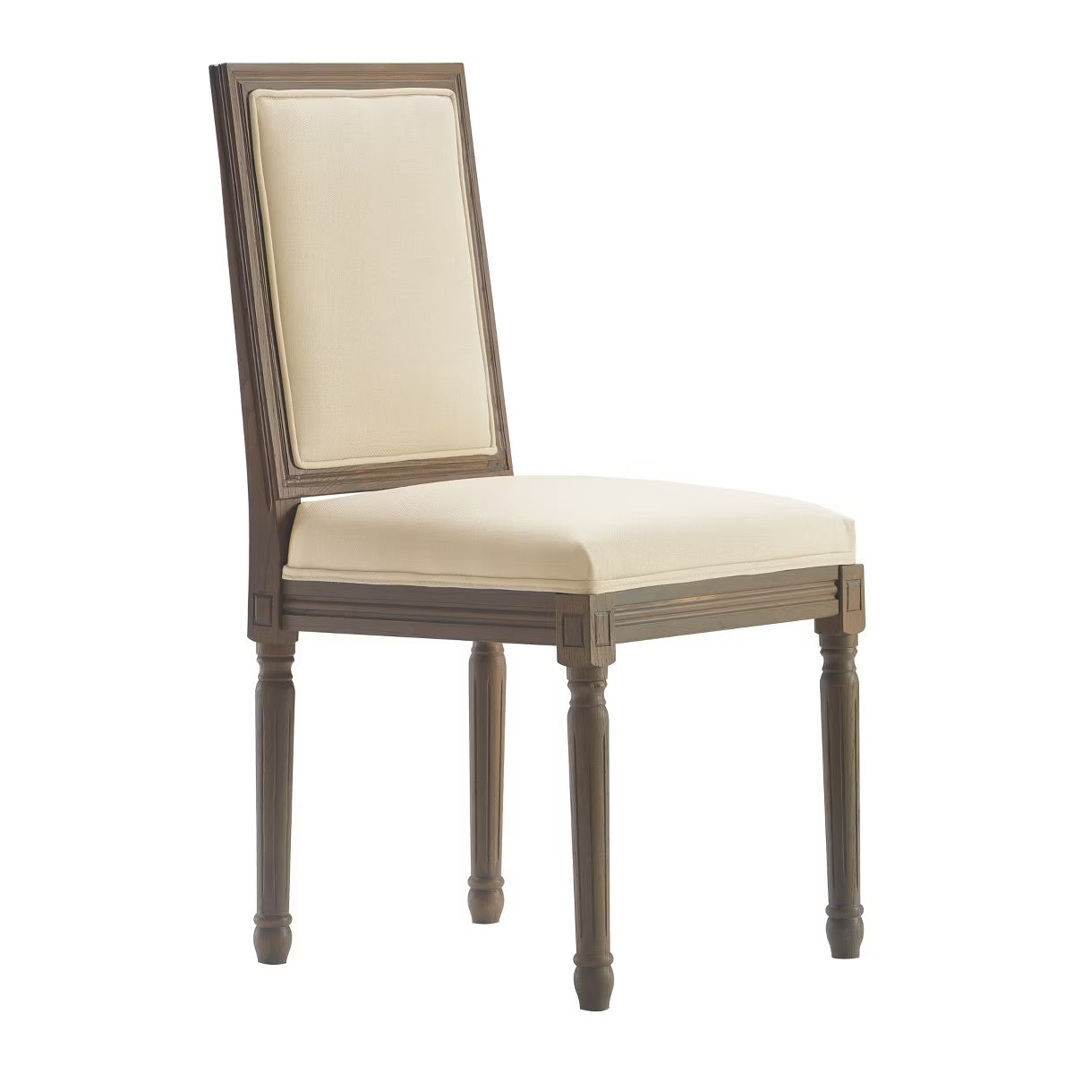 Set of 2 Elmhurst Square Side Chair Vintage Cream - Finch: Solid Wood, Polyester Upholstery, No Assembly Required