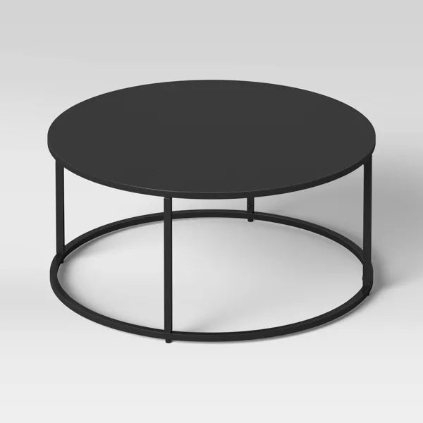 Glasgow Round Metal Coffee Table Black - Threshold™