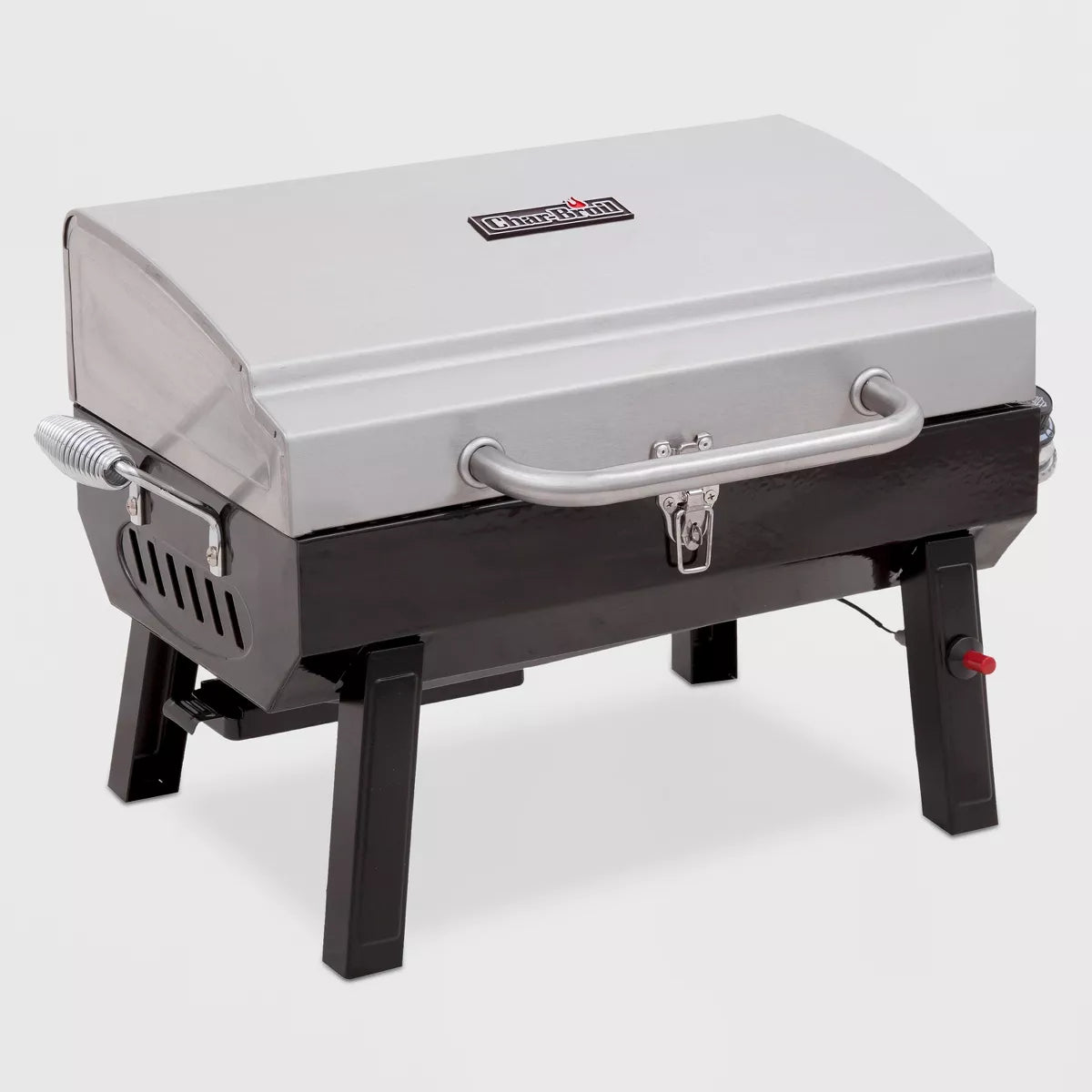 Char-Broil Deluxe Tabletop 10,000 BTU Gas Grill 465640214 - Gray: Stainless Steel, Portable BBQ