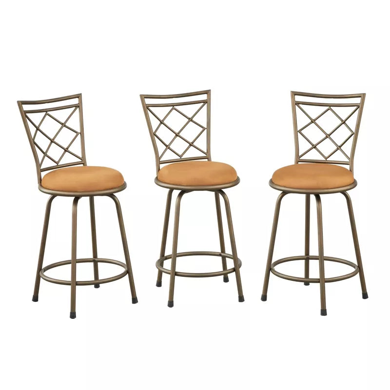 Set of 3 Avery Adjustable Metal Barstool - Buylateral