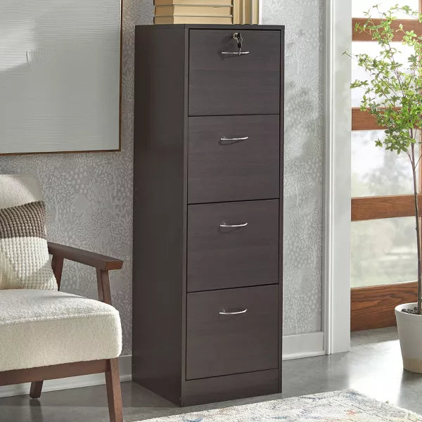 Wilson 4 Drawer Filing Cabinet Espresso - Buylateral
