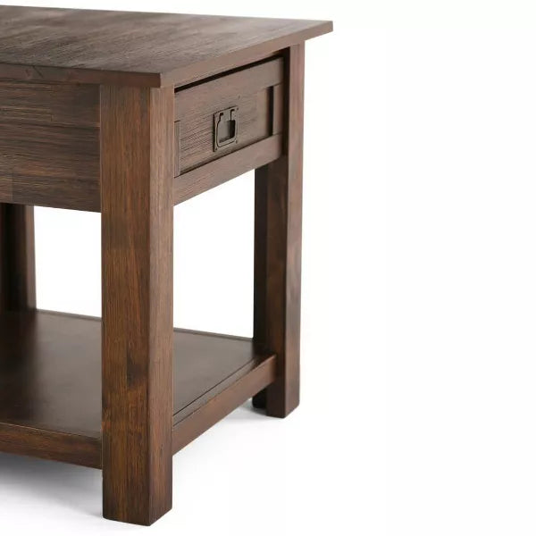 22" Garret End Table - WyndenHall (Distressed Charcoal Brown)