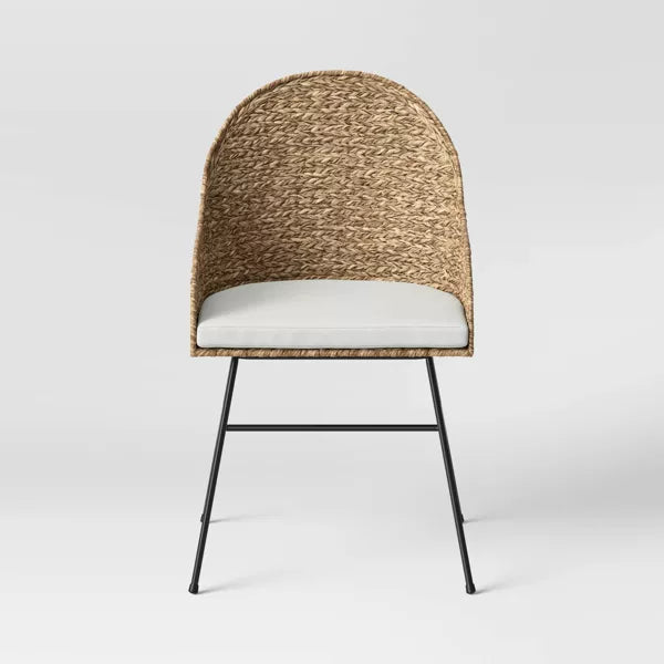 Landis Woven Backed Dining Chair with Cushion Natural - Threshold™