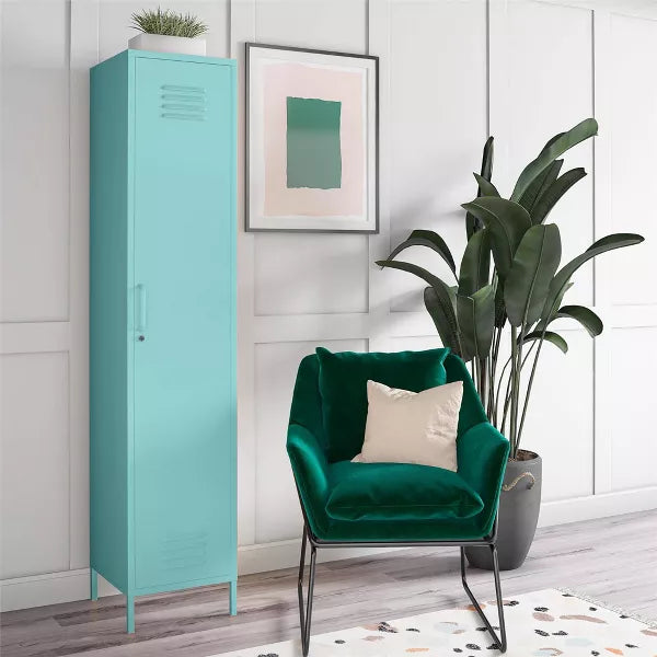 Cache Single Metal Locker Storage Cabinet - Novogratz (Color Mint)