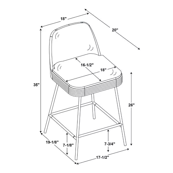 Sepulveda Mixed Material Counter Height Barstool Ivory/Natural - Opalhouse™ designed with Jungalow™