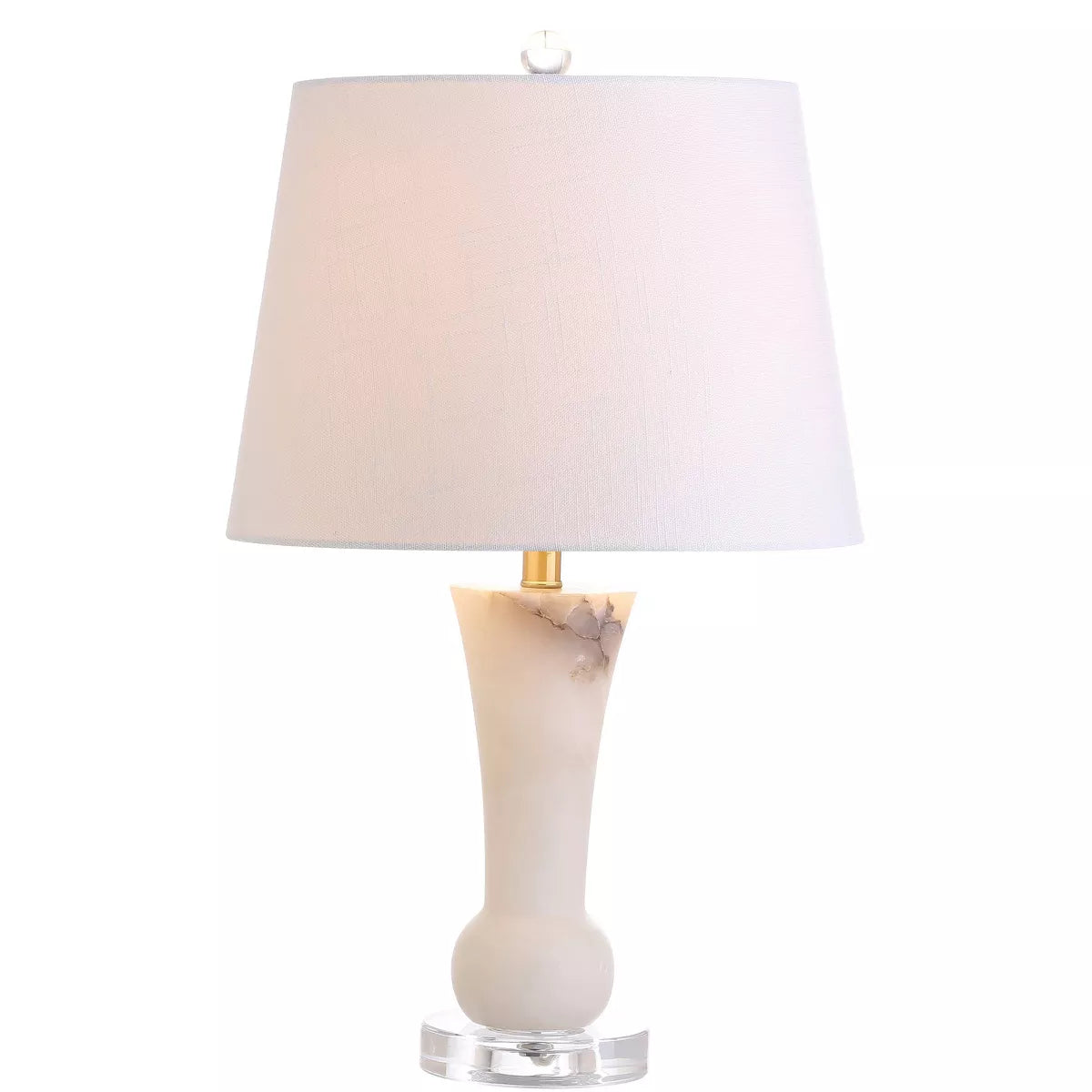 23" Eliza Alabaster Table Lamp (Includes LED Light Bulb) White - JONATHAN Y