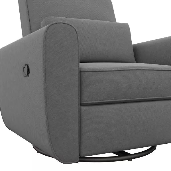 Baby Relax Kennedy Nursery Gliding Recliner Upholstered Accent Chair - Gray