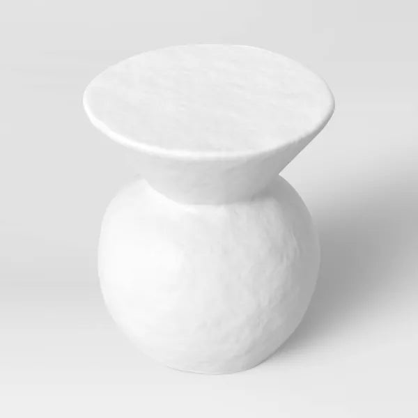 Severna Ceramic Accent Table White - Threshold™: Modern Bell-Shaped, No Assembly Required