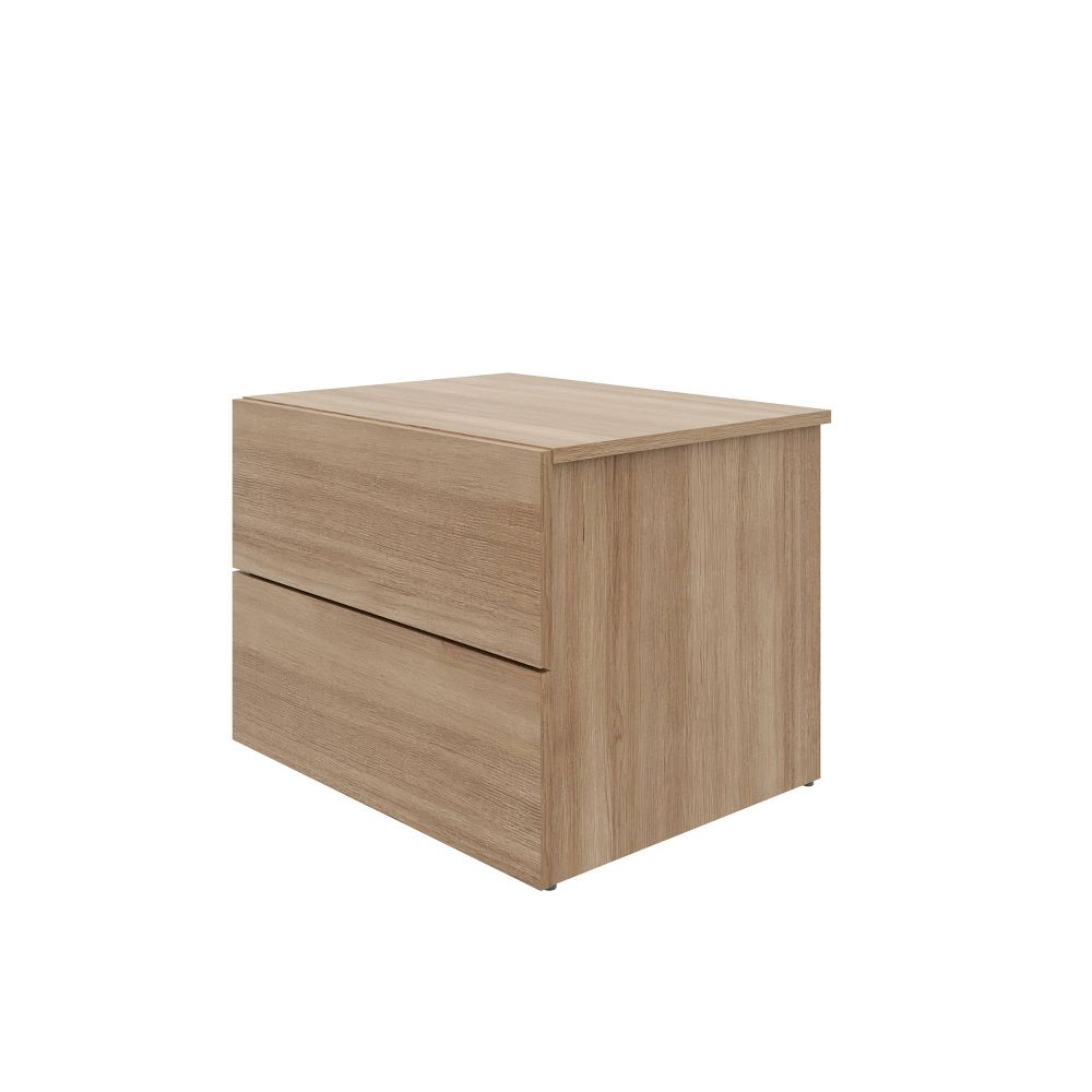 Nexera James 2 Drawers Nightstand Brown Oak