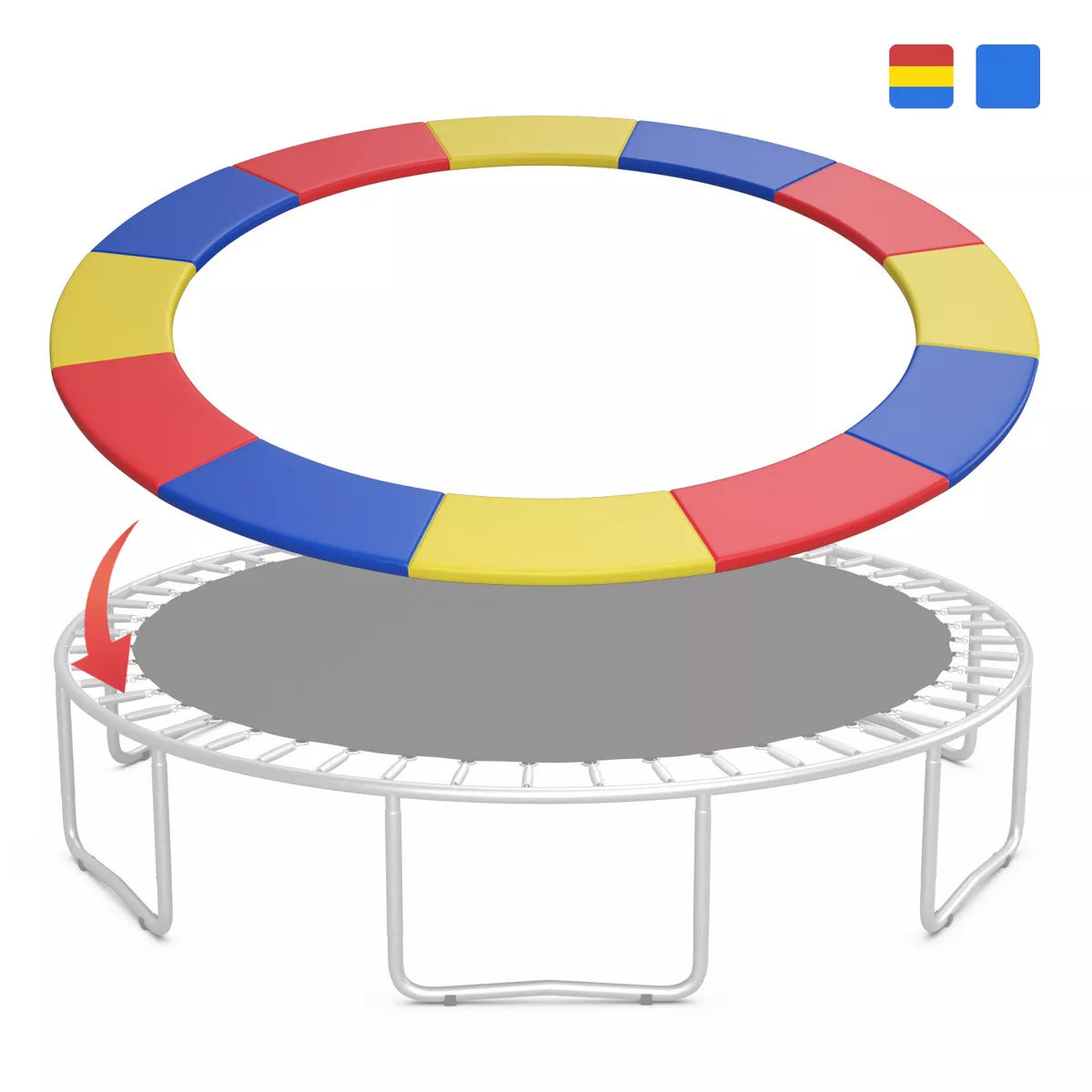 12FT Trampoline Replacement Safety Pad Universal Trampoline Cover