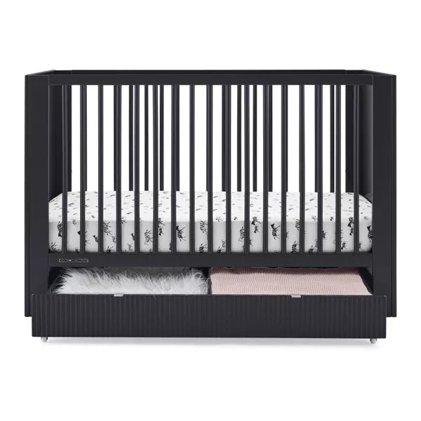 Delta Children Cassie 4-in-1 Convertible Crib with Underdrawer - Greenguard Gold CertifiedColor Midnight Gray