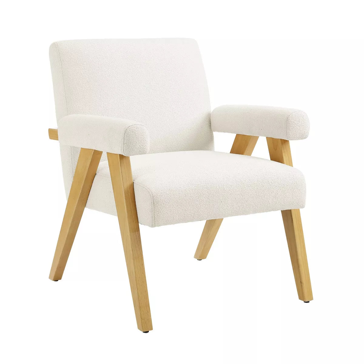 Woven Upholstered Arm Accent Chair - Threshold™ (Color Cream Boucle)