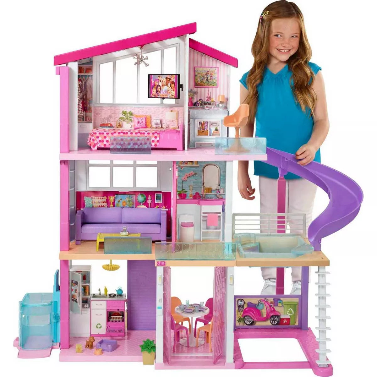 Barbie Dreamhouse Dollhouse with Wheelchair Accessible Elevator