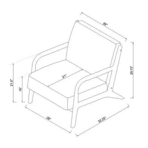 Esters Wood Armchair Cream/Natural Wood - Threshold™: Upholstered Vintage-Inspired Accent Chair