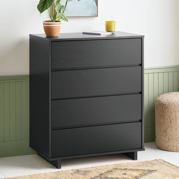 Modern 4 Drawer Dresser Black - Room Essentials™