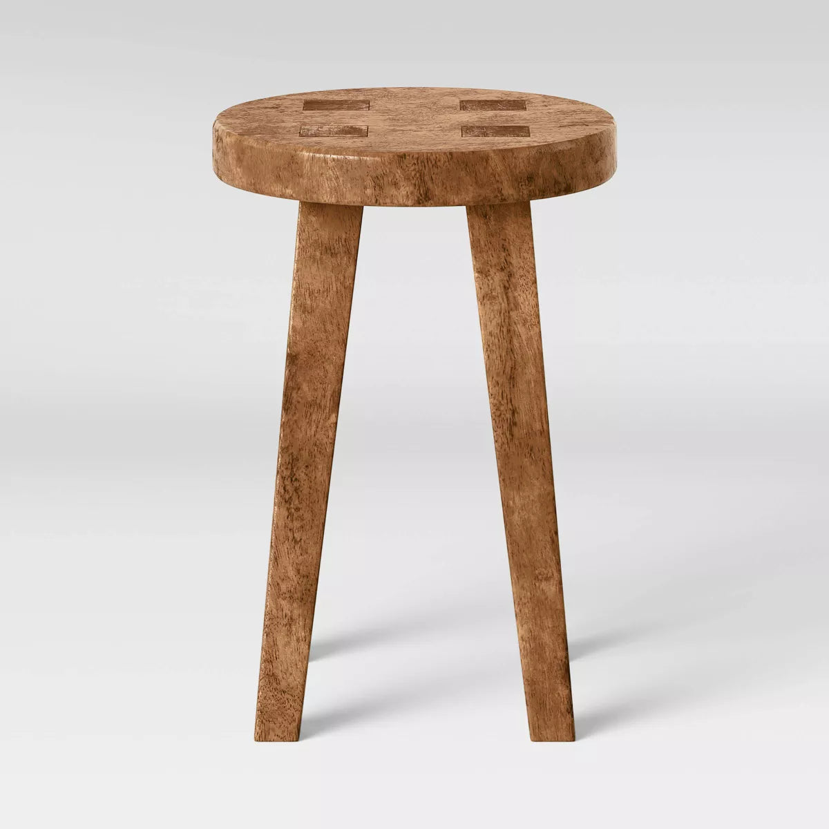 Woodland Carved Wood Accent Table Brown - Threshold™