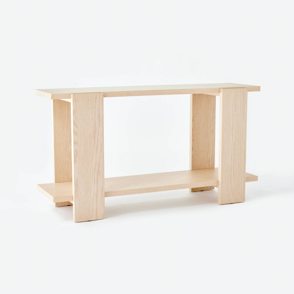 Bleached Oak Console Table Natural Wood - Threshold™ designed with Studio McGee