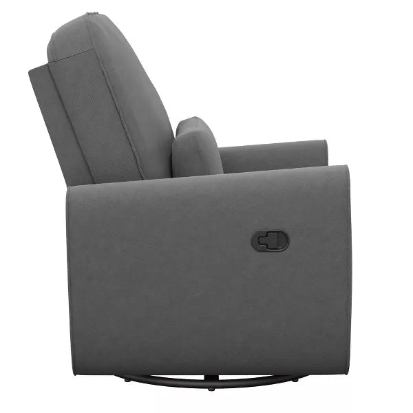 Baby Relax Kennedy Nursery Gliding Recliner Upholstered Accent Chair - Gray