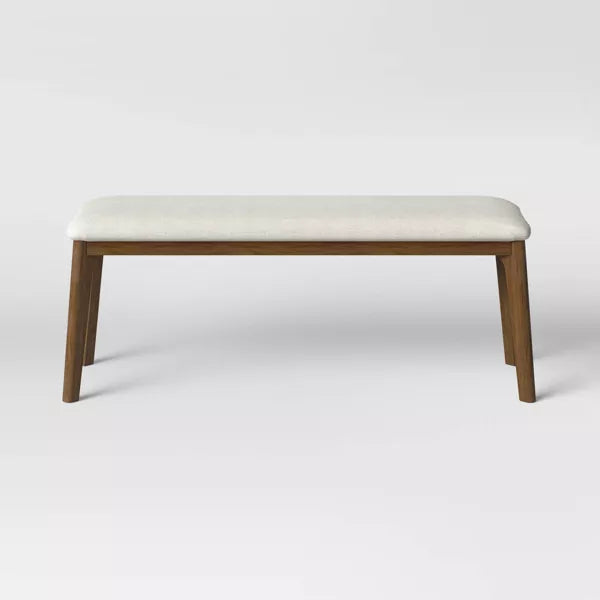 Astrid Mid-Century Dining Bench with Upholstered Seat Walnut - Threshold™