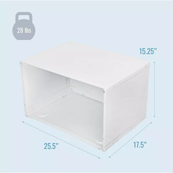 Keystone 26" Wall Sleeve AC: White Through Wall Air Conditioner Sleeve, No Assembly Required, 1 Year Warranty