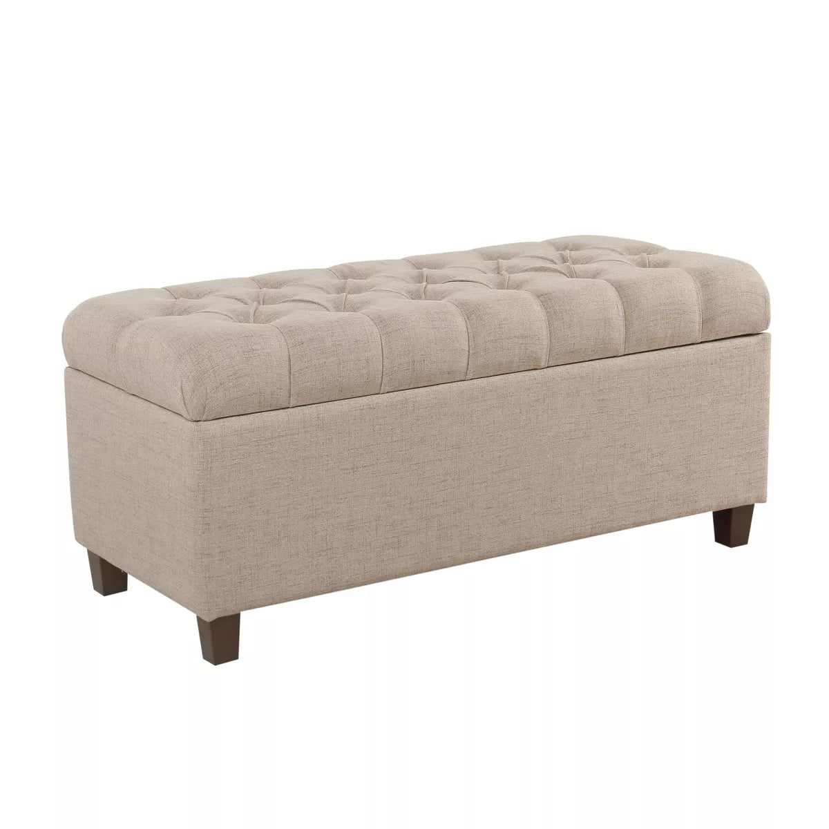 Ainsley Button Tufted Storage Bench - HomePop