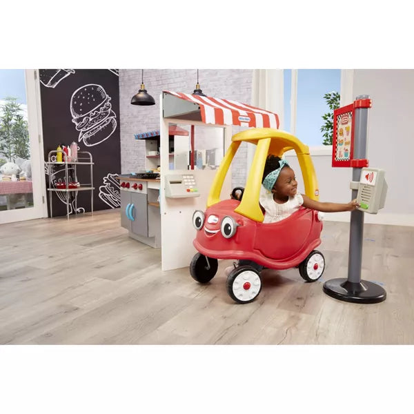 Little Tikes Drive Thru Diner Wooden Pretend Play Kitchen Toy 40pc Acc