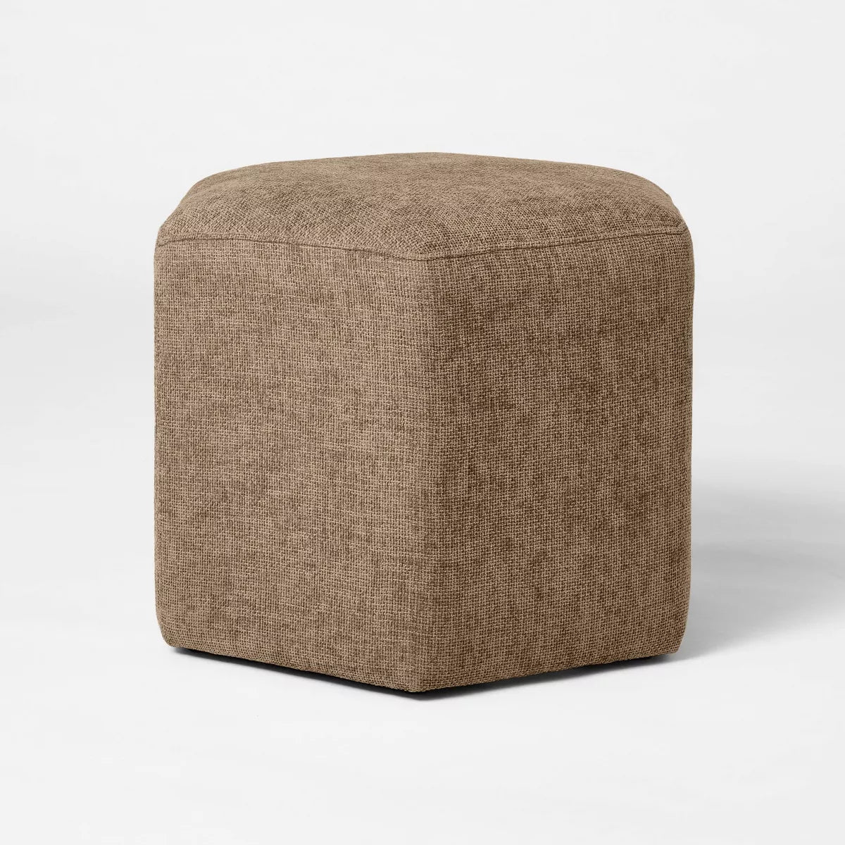 Hex Upholstered Ottoman Tan - Threshold™ designed with Studio McGee