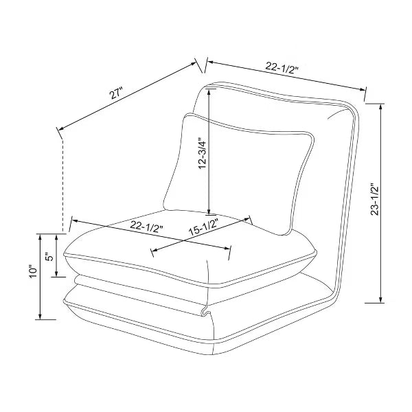 Teen Floor Lounge Chair Cream - Threshold™ designed with Studio McGee