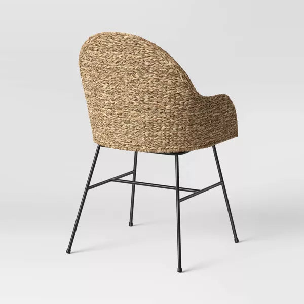 Landis Woven Backed Dining Chair with Cushion Natural - Threshold™
