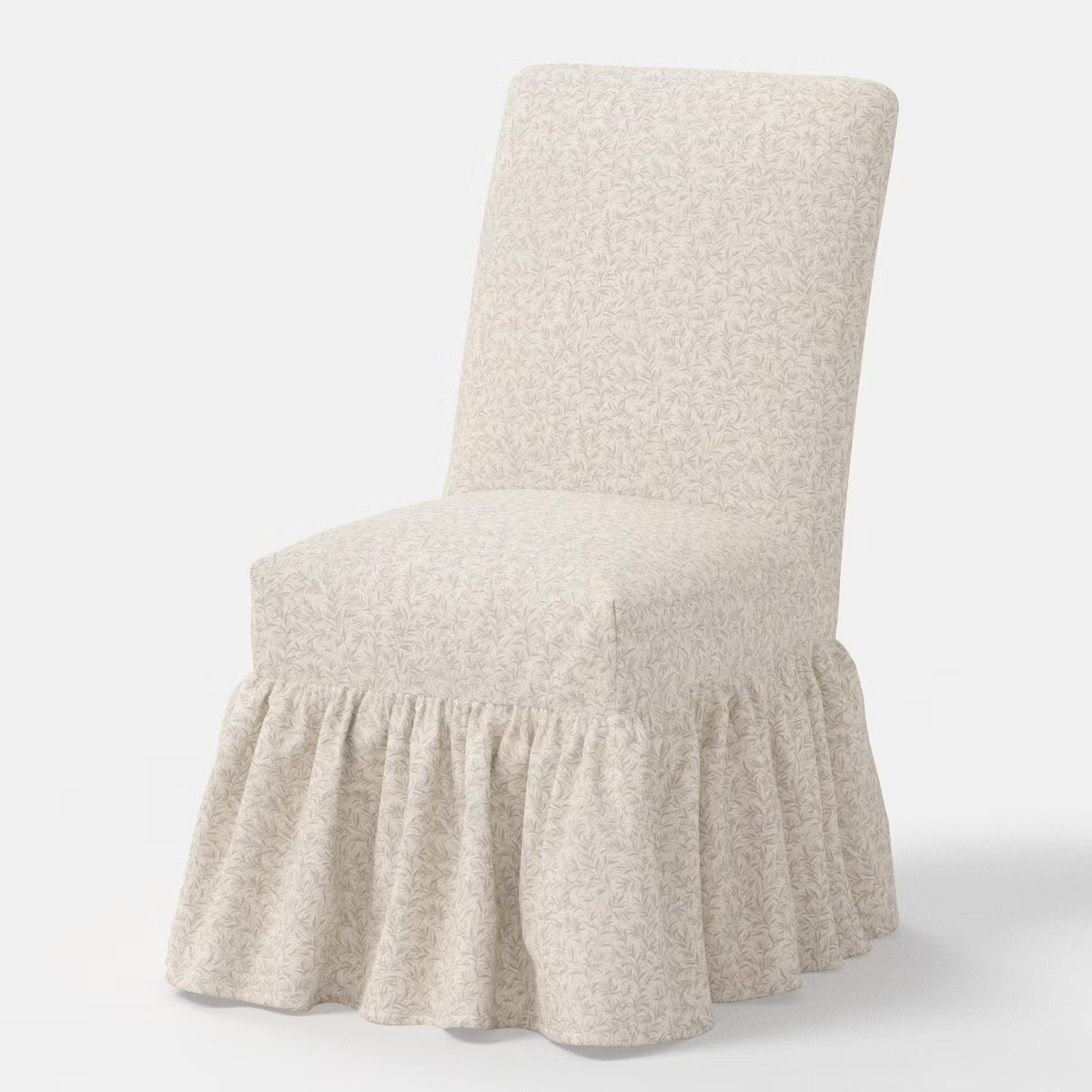 Ruffled Slipcover Dining Chair in Marisha Vine Mauve - Threshold™ designed with Studio McGee