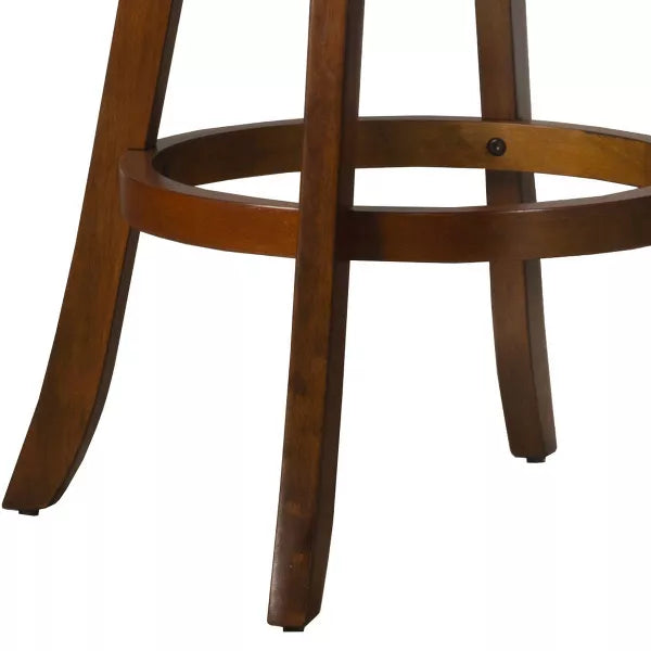 Dennery Barstool Cherry Red - Hillsdale Furniture: Upholstered, Swivel, Wood Legs, 29.5" Height