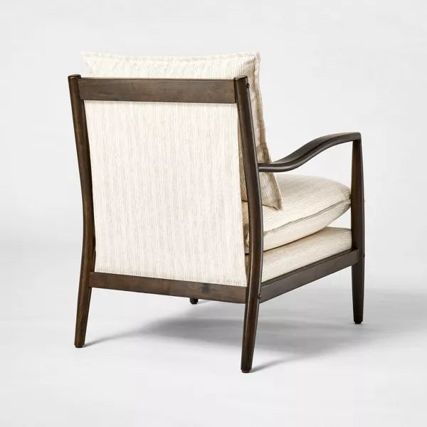 Wood Frame Pillow Top Accent Chair Cream - Threshold™ with Studio McGee