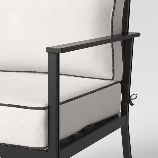 Searsburg Aluminum Deep Seating Outdoor Patio Chair, Club Chair, Accent Chair White/Black - Threshold™