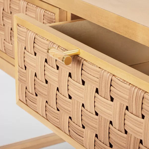 Palmdale Woven Drawer Console Natural - Threshold™ designed with Studio McGee