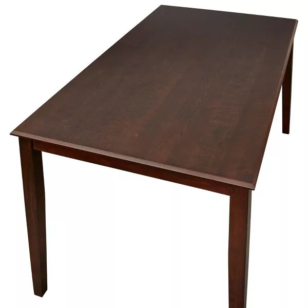 Westmont Rectangular Dining Table Rustic Brown - Lifestorey: 63" Length, Seats 6, Rubberwood Frame, Veneer Surface