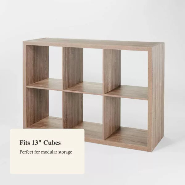 6 Cube Organizer Weathered Gray - Brightroom™