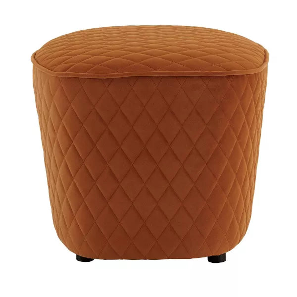 Schroeder Orange Fabric Ottoman Orange - Inspire Q