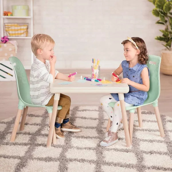 3pc Kid Century Modern Table and Chair Set - B. Spaces