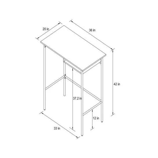 Standing Desk Natural - Room Essentials™: Modern Style, Metal Base, Laminate Surface, Fixed Shelf