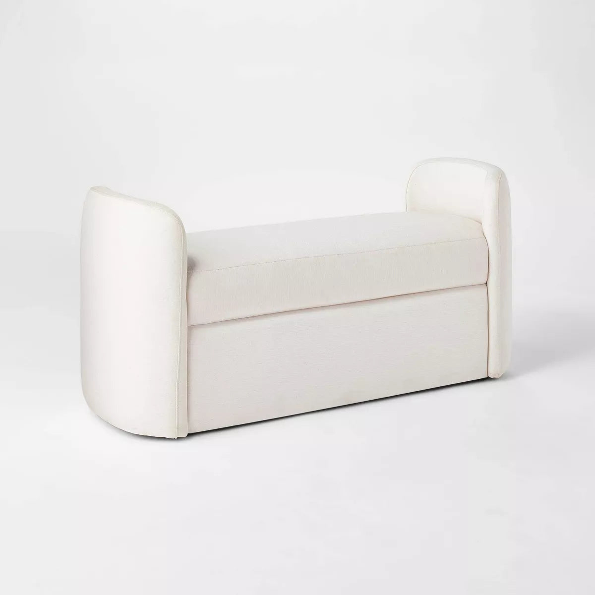 Springdell Rounded Bench - Threshold™ designed with Studio McGee (Color Off-White Linen)