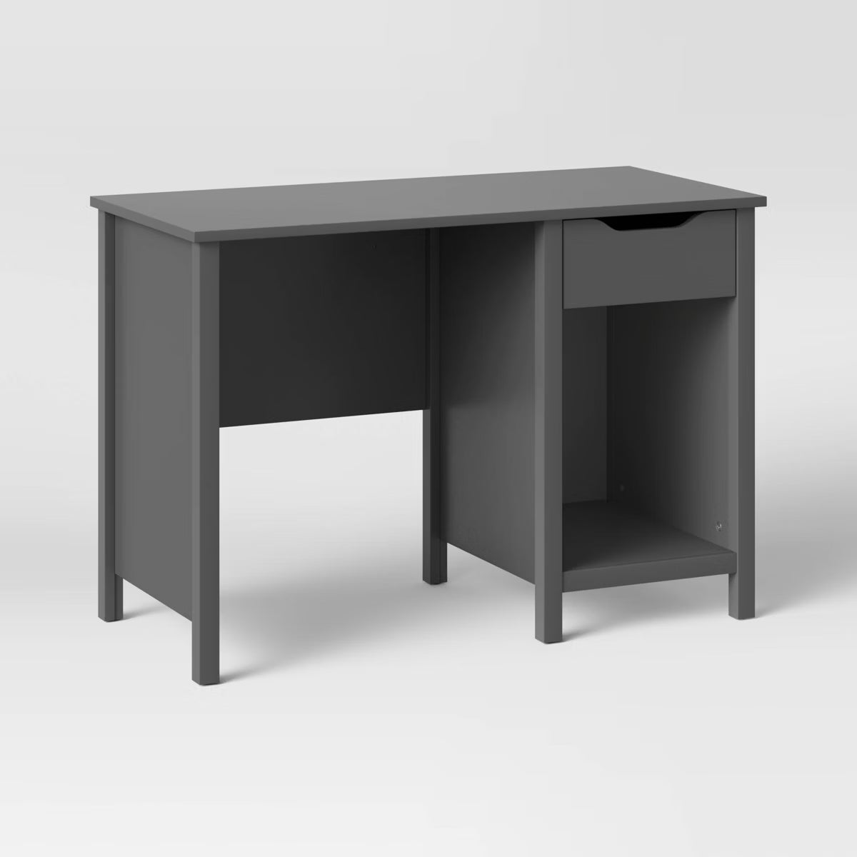 Osa Kids' Desk Gray - Pillowfort™: Anti-Tip Anchoring, Open Storage Shelf, All Purpose Drawer, Laminated Finish