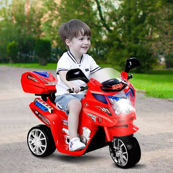 3 Wheel Kids Ride On Motorcycle 6V Battery Powered Electric Toy Power Bicycle