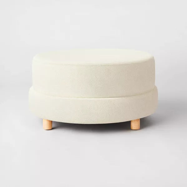 Wilmington Upholstered Round Ottoman - Threshold™ designed with Studio McGee