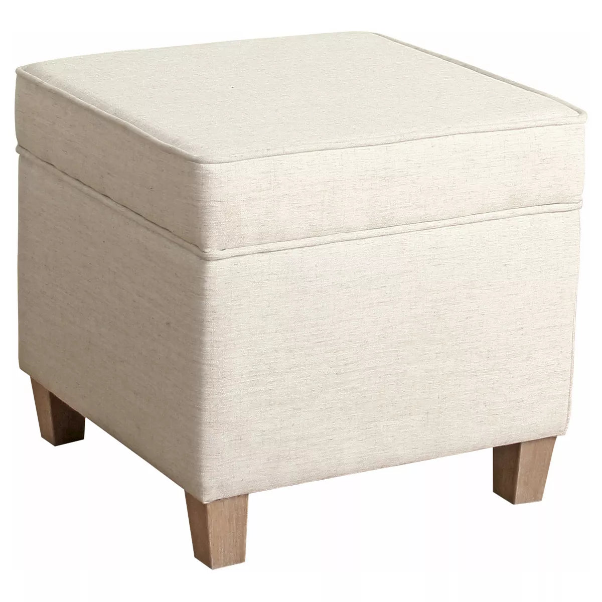 Cole Classics Square Storage Ottoman with Lift Off Top - HomePop (Color Linen)