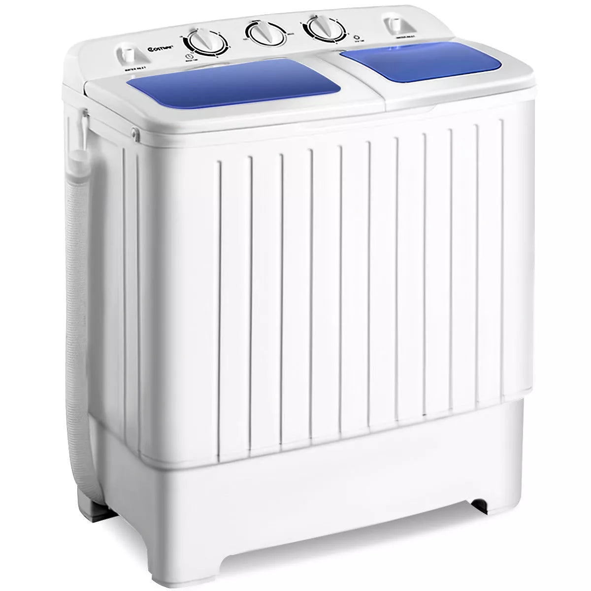 Costway 17.6lb Portable Mini Compact Twin Tub Washing Machine Washer Spin Dryer