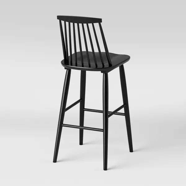 Harwich High Back Windsor Barstool Black - Threshold™: Farmhouse Style, Wood Frame, Fixed Height 29"