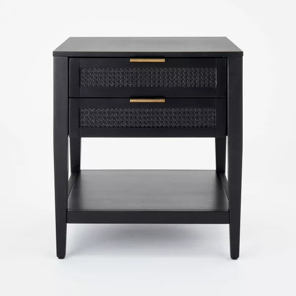 East Bluff 2 drawers Woven Accent Table Black - Threshold™ designed with Studio McGee